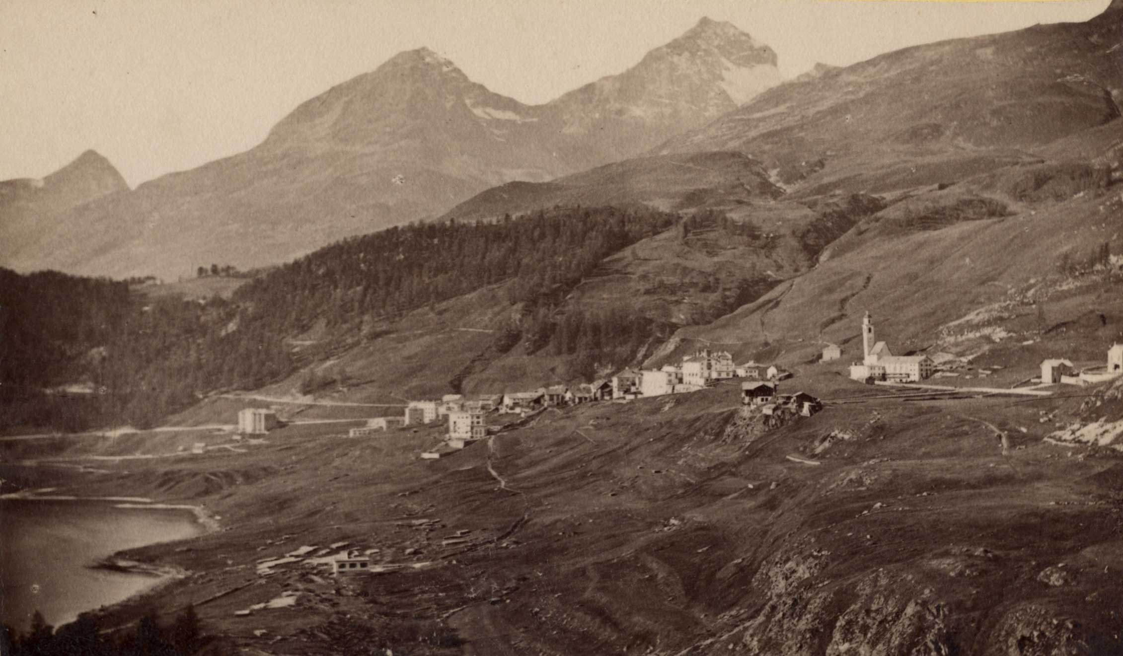 St. Moritz Dorf um 1876