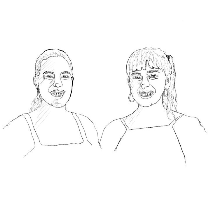Zeichnung von Selma und Joanne