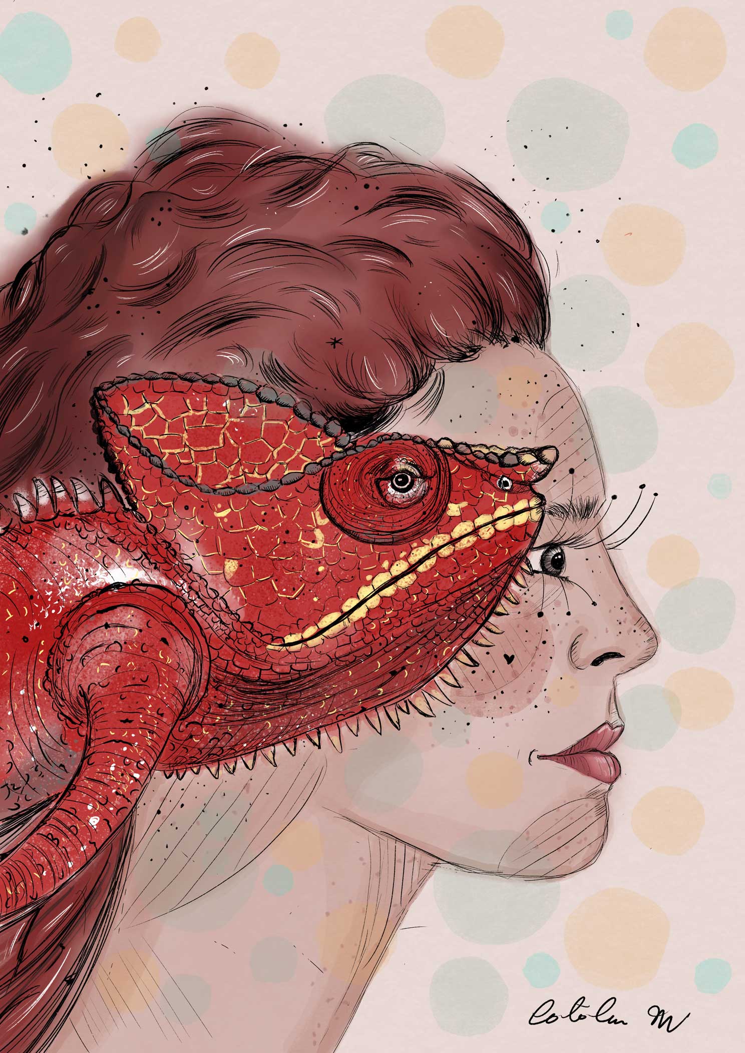 Frau und Chamäleon: Die Wandelbare